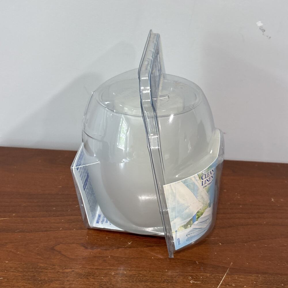 2007 Rare Glade Wisp Flameless Candle Clean Linen Scent Glass Holder NEW!! Nos - Picture 2 of 6